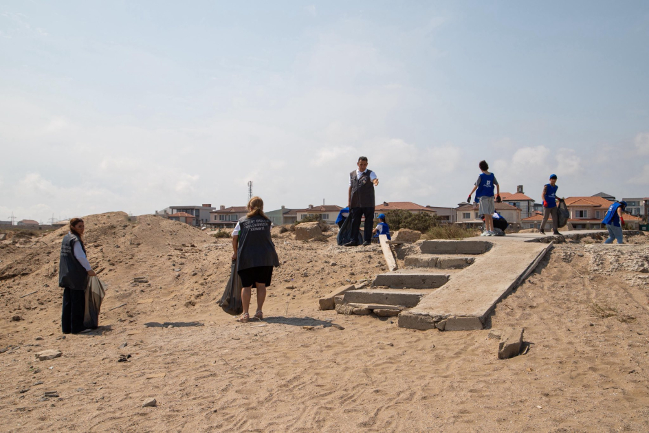 The Shuvalan coast of the Caspian has been cleared of waste