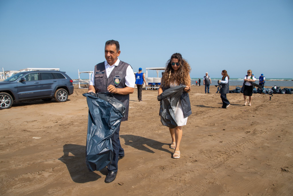 The Shuvalan coast of the Caspian has been cleared of waste