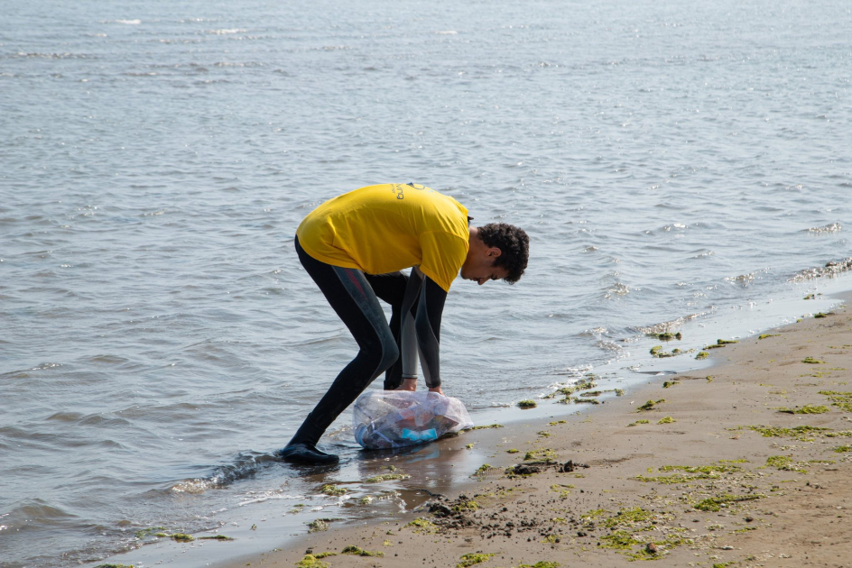 The Shuvalan coast of the Caspian has been cleared of waste